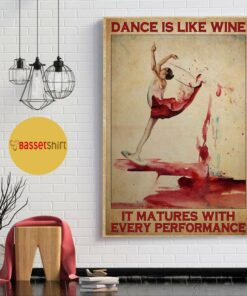 Ballet dance is like wine it matures with every performance poster canvas 1