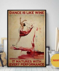 Ballet dance is like wine it matures with every performance poster canvas 1 Ballet dance is like wine it matures with every performance poster canvas 2