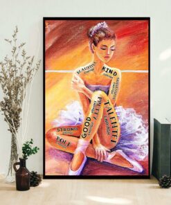 Ballet girl I am enough woman loved ballet poster 1