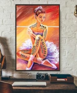 Ballet girl I am enough woman loved ballet poster 3