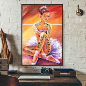 Ballet girl I am enough woman loved ballet poster 3