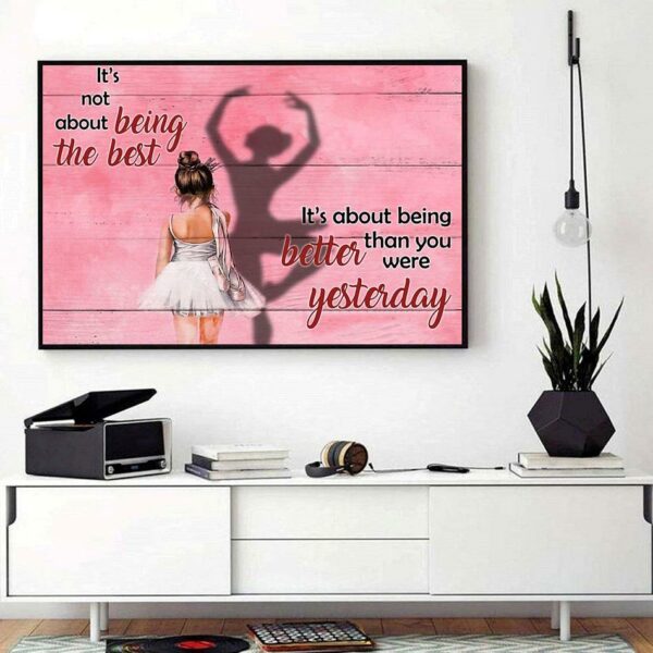 Ballet girl being better than you were yesterday landscape canvas