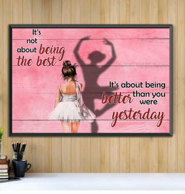 Ballet girl being better than you were yesterday landscape canvas