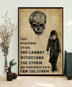 Balloon skull they whispered you cannot withstand the storm canvas 1
