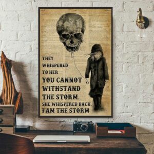 Balloon skull they whispered you cannot withstand the storm canvas 3