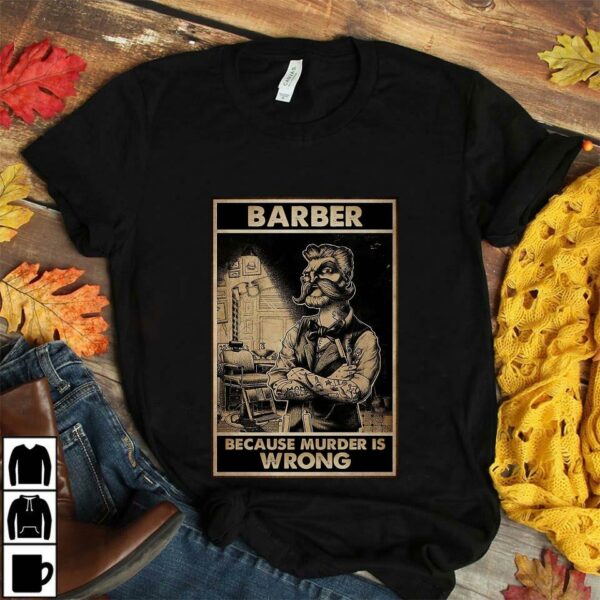 Barber because murder is wrong poster