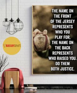 Baseball the name on the front of the jersey represents who you play for canvas 1