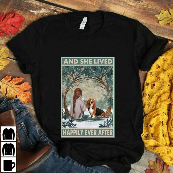 Basset Hound and she lived happily ever after poster