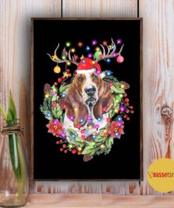 Basset Hound mashup deer Christmas poster 2 Basset Hound mashup deer Christmas poster 3