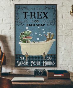 Bathroom T rex Bath Soap wash your hands canvas 3