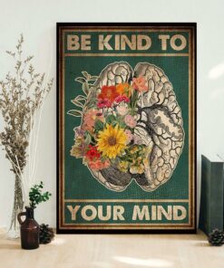 Be kind to your mind cerebrum flower anatomy poster 1