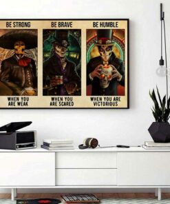 Be strong be brave be humble be badass everyday horizontal canvas 1