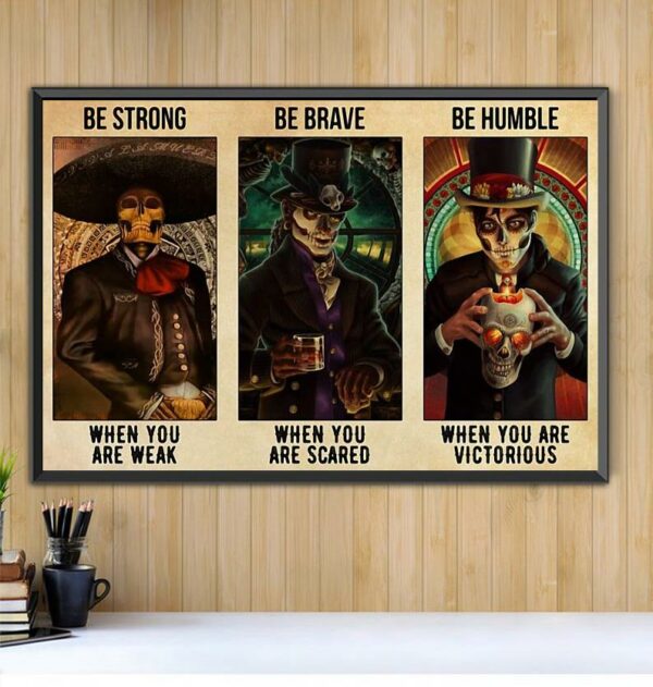 Be strong be brave be humble be badass everyday horizontal canvas