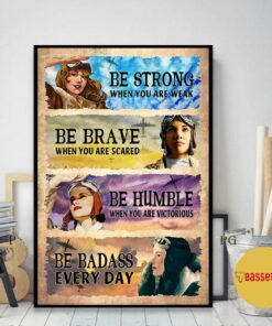 Be strong when you are weak flight attendant print canvas 2