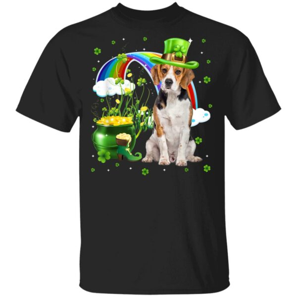 Beagle St Patricks Day Irish Shamrock Dog T-Shirt, Long Sleeve, Tank Top