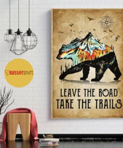 Bear hiking mountain leave the road take the trails canvas 1
