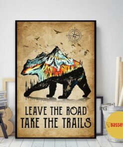 Bear hiking mountain leave the road take the trails canvas 1 Bear hiking mountain leave the road take the trails canvas 2
