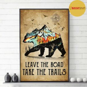 Bear hiking mountain leave the road take the trails canvas 3