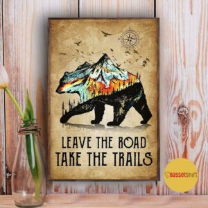 Bear hiking mountain leave the road take the trails canvas 5