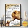 Bear mom to my amazing son I alway be with you love poster canvas
