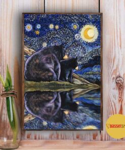 Bears and moon Starry Night poster 2 Bears and moon Starry Night poster 3