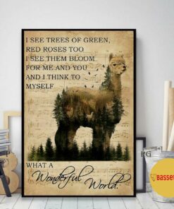 Beautiful Alpaca what a wonderful world poster 1 Beautiful Alpaca what a wonderful world poster 2