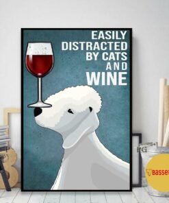 Bedlington Terrier easily to distracted by dogs and wine poster 1 Bedlington Terrier easily to distracted by dogs and wine poster 2