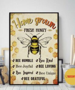 Bee home grown fresh honey poster canvas 1 Bee home grown fresh honey poster canvas 2
