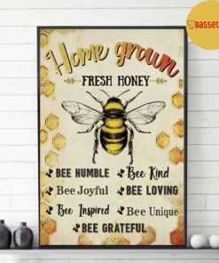 Bee home grown fresh honey poster canvas 2 Bee home grown fresh honey poster canvas 3