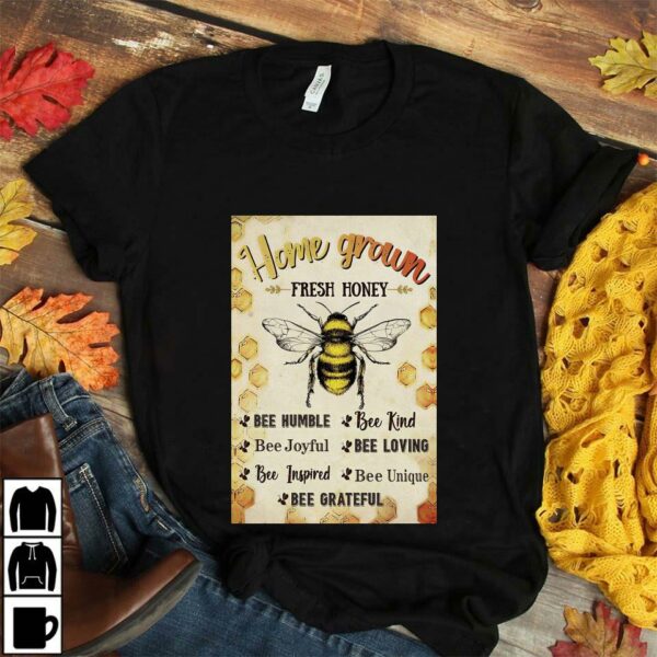 Bee home grown fresh honey poster canvas