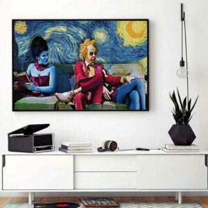 Beetlejuice Lydia Starry Night poster canvas