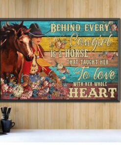 Behind cowgirl is horse taught her to love with whole heart landscape canvas 1 Behind cowgirl is horse taught her to love with whole heart landscape canvas 2