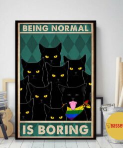 Being normal is boring rainbow Cat poster canvas 1 Being normal is boring rainbow Cat poster canvas 2