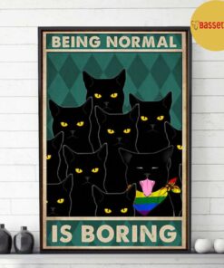 Being normal is boring rainbow Cat poster canvas 2 Being normal is boring rainbow Cat poster canvas 3