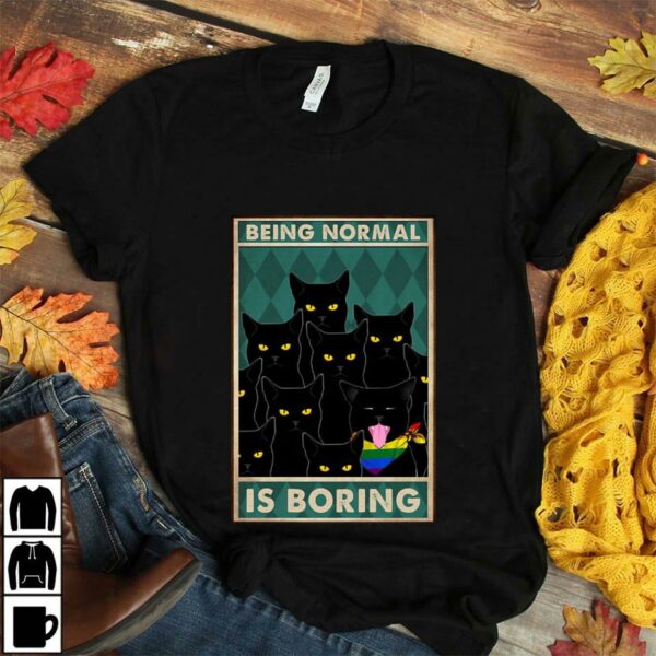 Being normal is boring rainbow Cat poster canvas