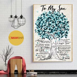 Beloved tree to my son always remember how much I love you canvas 1