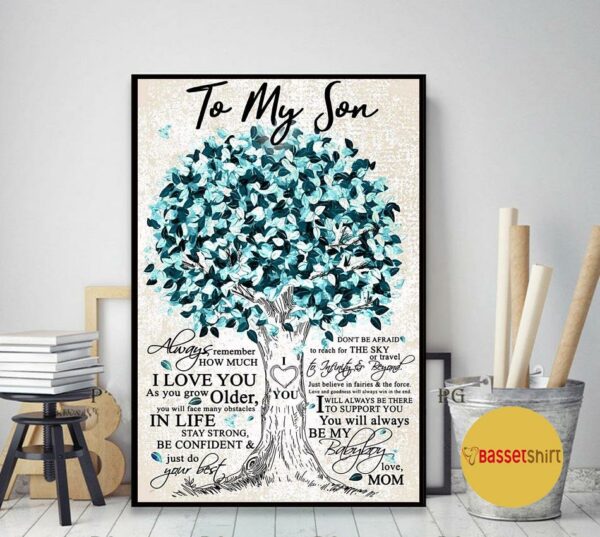 Beloved tree to my son always remember how much I love you canvas