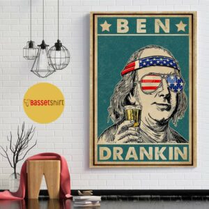 Ben Drankin American flag poster canvas 3