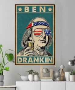 Ben Drankin American flag poster canvas 4
