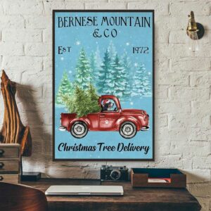 Bernese Mountain christmas tree delivery poster 3