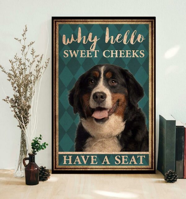 Bernese Mountain why hello sweet cheeks have a seat poster