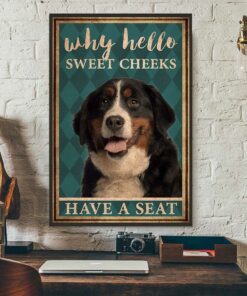 Bernese Mountain why hello sweet cheeks have a seat poster 3