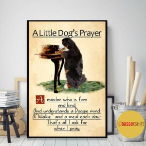 Bernese mountain a little dog’s praye poster