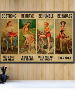 Bicycle Girl be strong be brave be humble be badass landscape canvas 1 Bicycle Girl be strong be brave be humble be badass landscape canvas 2