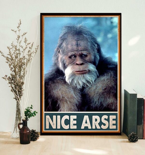 Bigfoot nice arse funny toilet poster