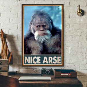 Bigfoot nice arse funny toilet poster 3