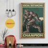 Bigfoot social distancing champion vertical poster