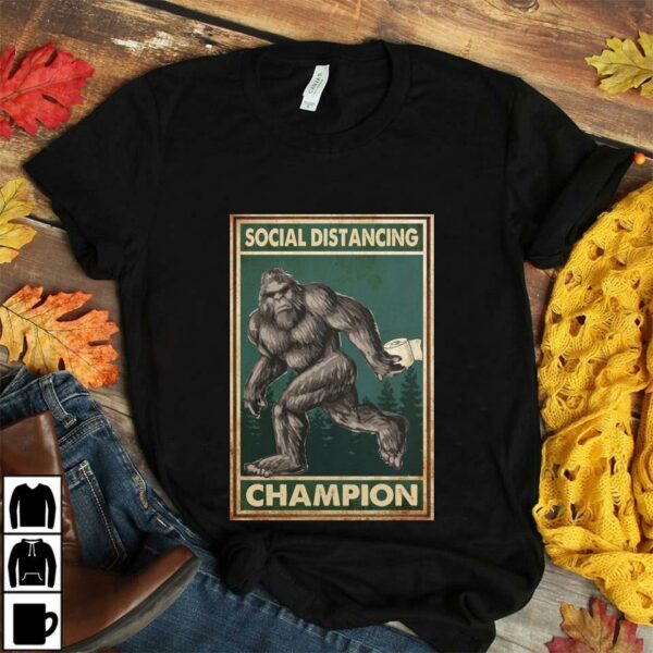 Bigfoot social distancing champion vertical poster