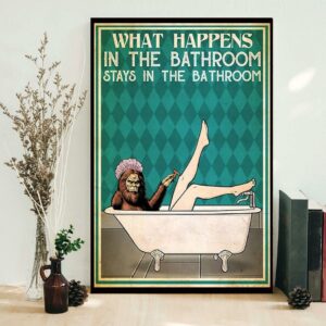 Bigfoot what happens in the bathroom vertical poster