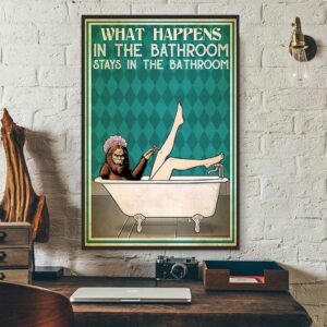 Bigfoot what happens in the bathroom vertical poster 3